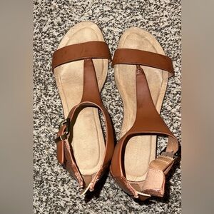 Brown leather sandals
